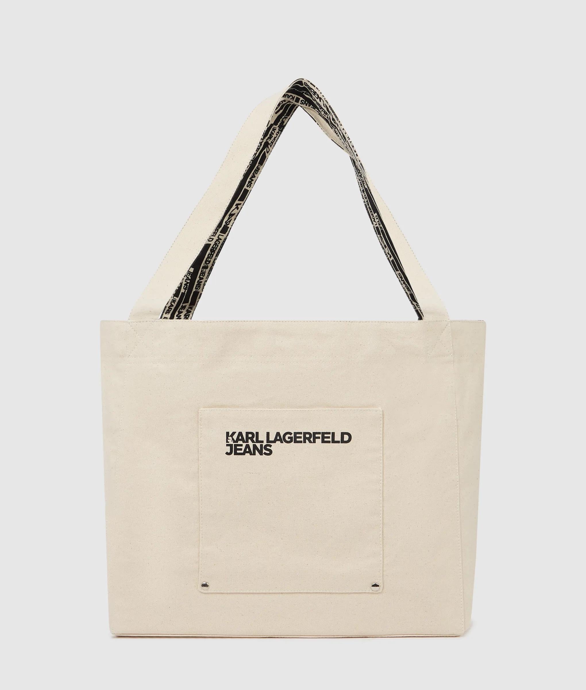 Omkeerbare shopper met lineair logo
