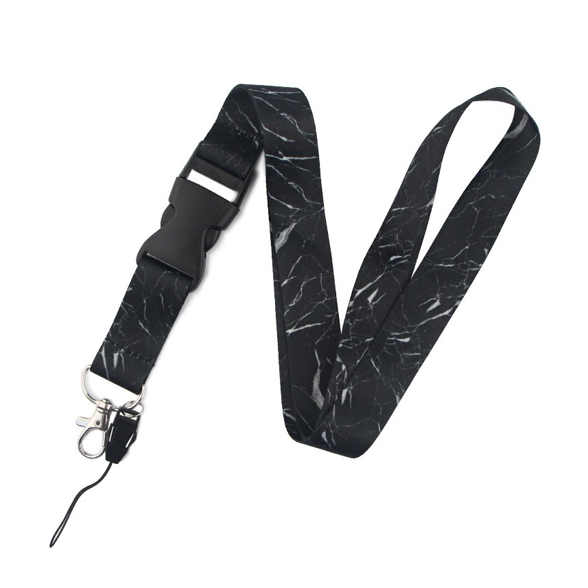 (50cm) Universal Necklace Handykette Schlüsselband Umhängeband für Handy Hülle   Phone Strap - Schwarz / Weiss