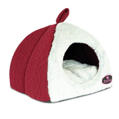 Iglu de crochê vermelho