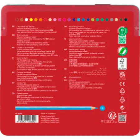 Faber-Castell Classic Colour Buntstift hexagonal 24er-Metalletui