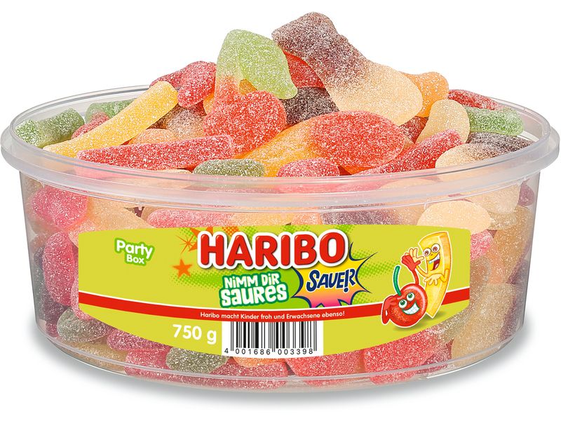 Haribo Gummibonbons Nimm dir Saures 750 g Saure Fruchtgummis