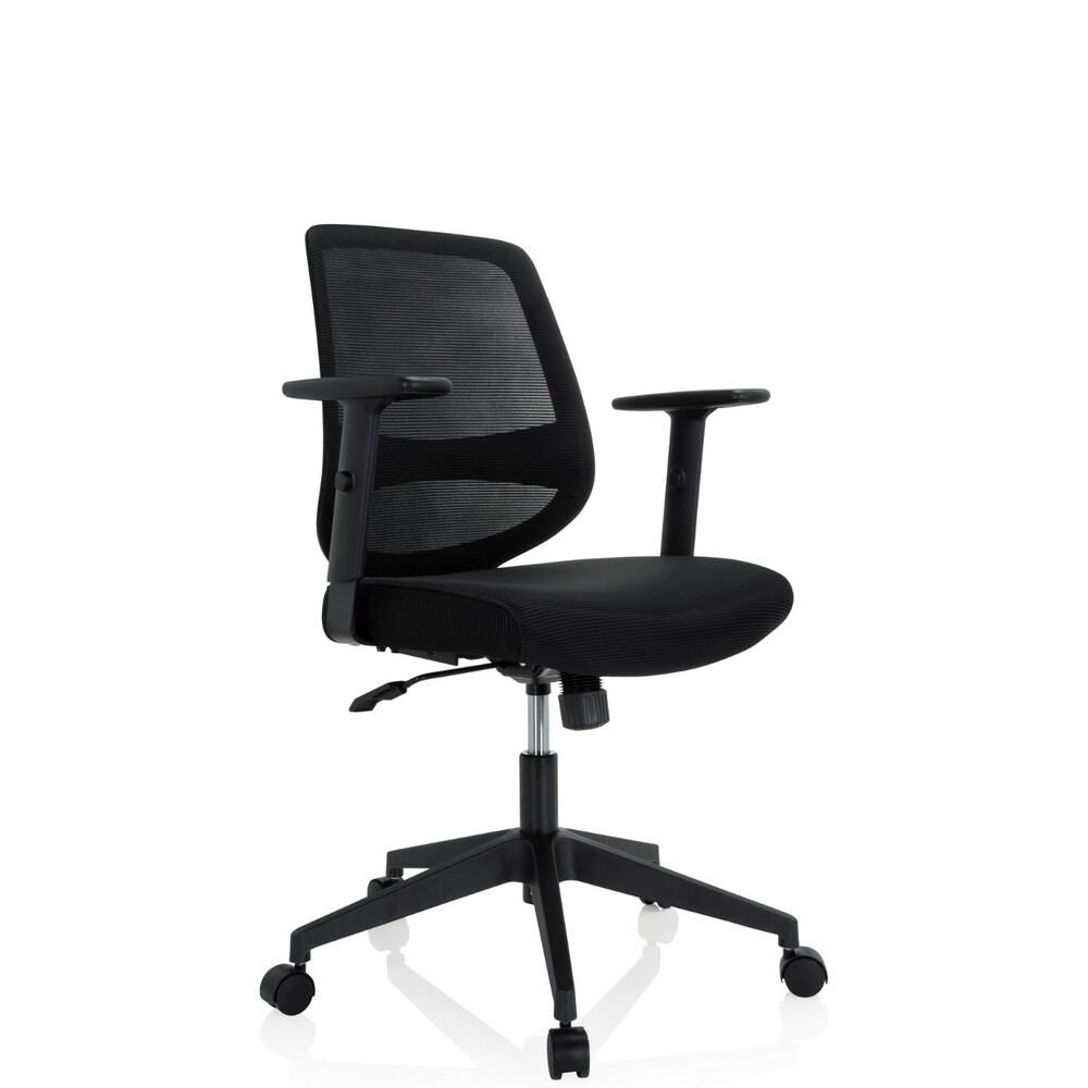 Home Office Bürostuhl CHESTER Stoff/Netzstoff mit Armlehnen (höhenverstellbar) hjh OFFICE