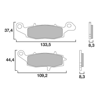 Plaquettes de freins Brembo Organique avant/avant gauche (selon modèle)