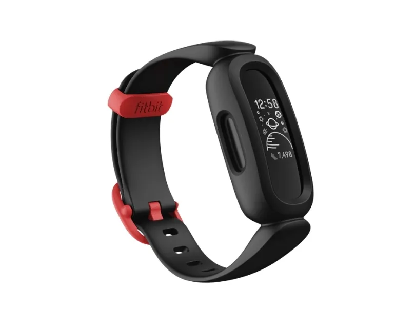 Fitbit Ace 3 - Sort - aktivitetssporer med bånd - silikone - sort/racerrød - display 0.72