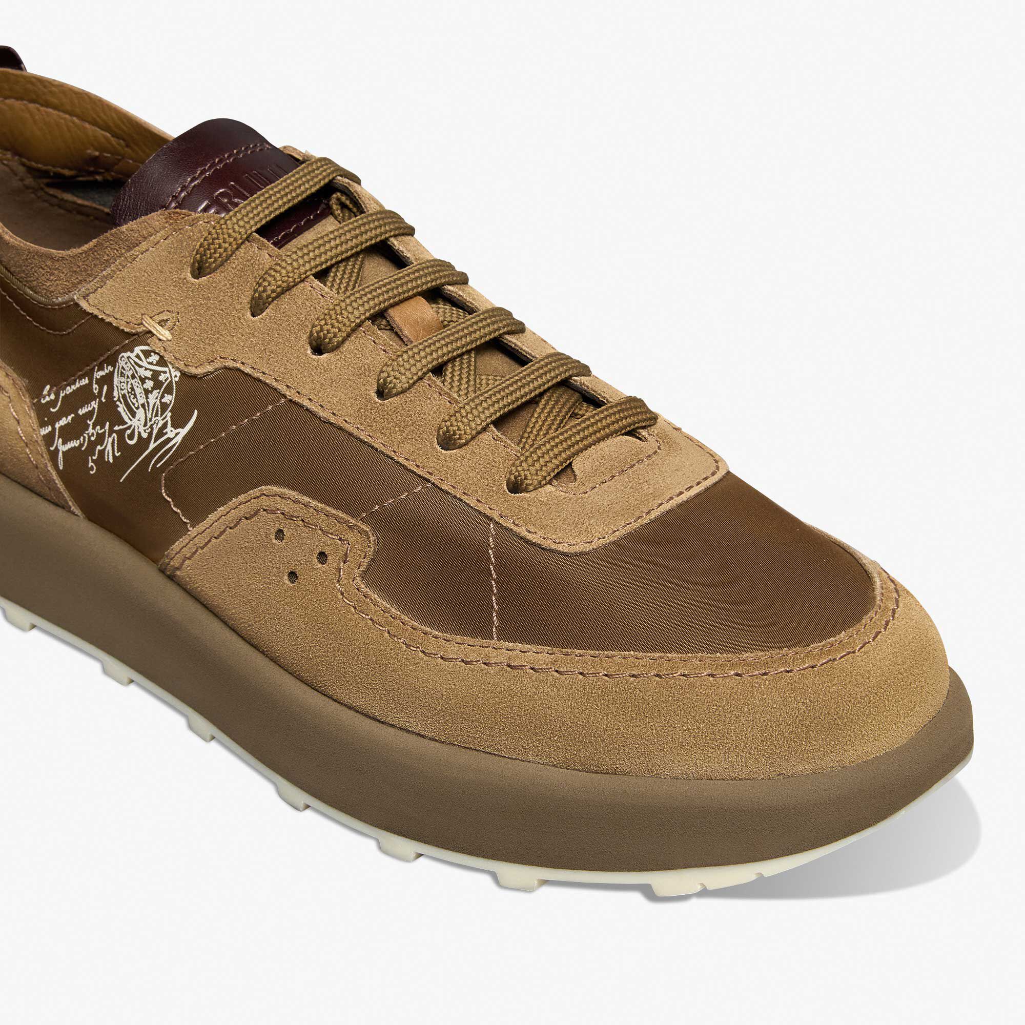 Sneaker Light Track En Veau Velours Et Nylon