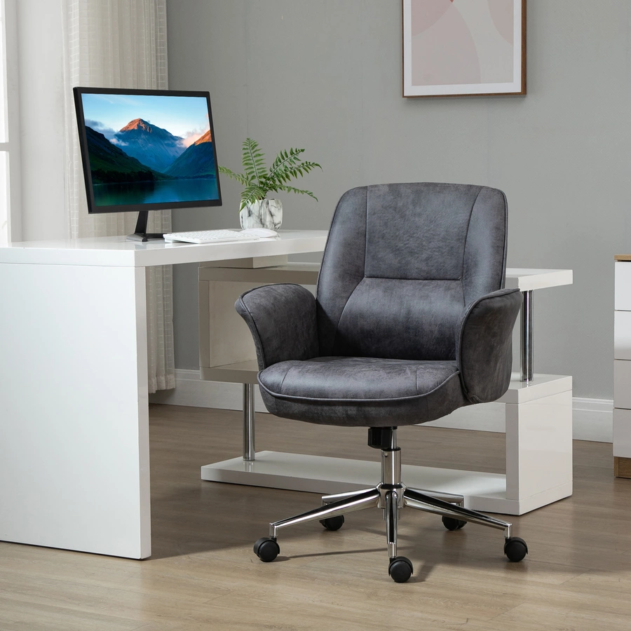 HOMCOM Bürostuhl ergonomisch dunkelgrau