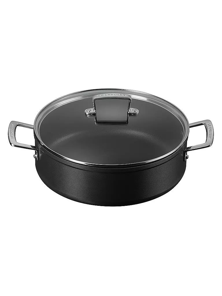 LE CREUSET Alu-Schmorpfanne Antihaft Schwarz 28cm schwarz