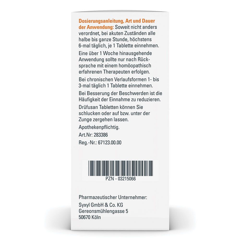 SYXYL DRÜFUSAN Tabletten alle 12 Schüßler-Salze in einer Tablette.
