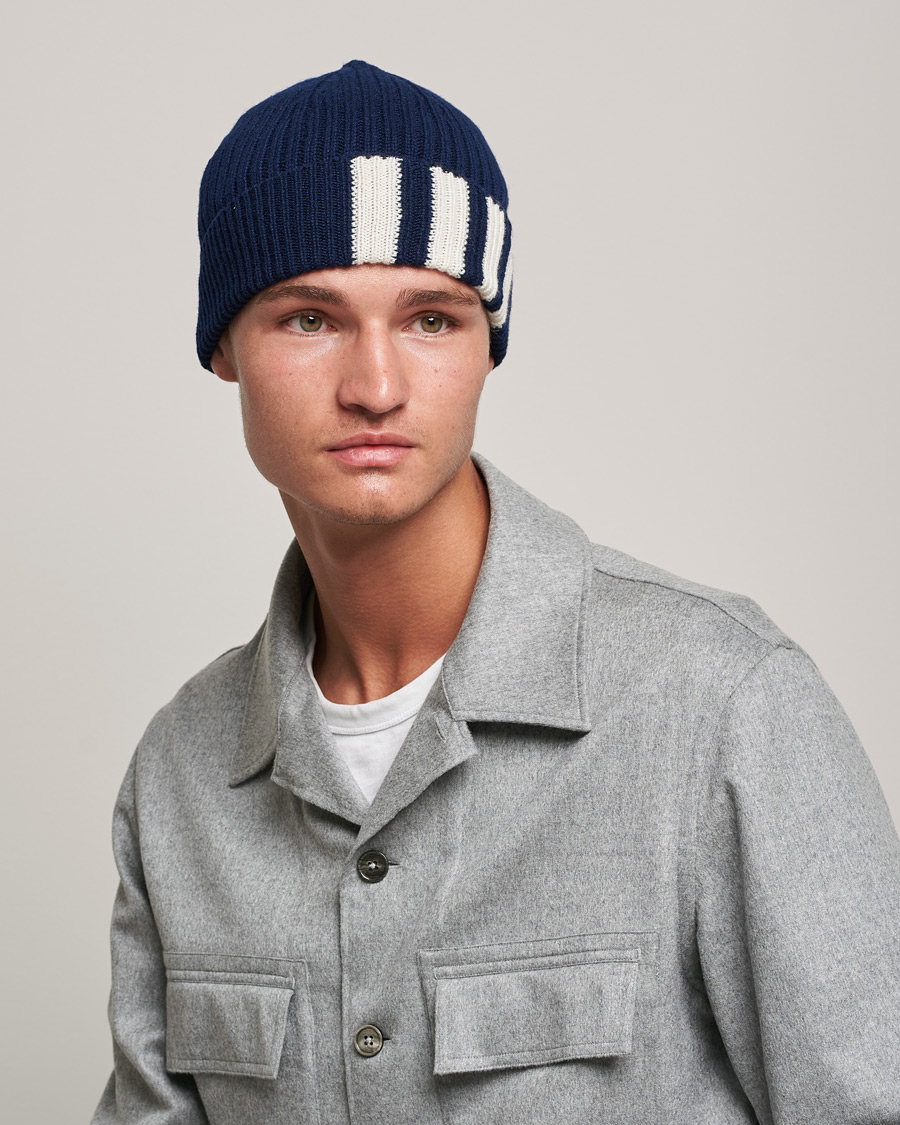 Thom Browne Cashmere Rib Hat Navy