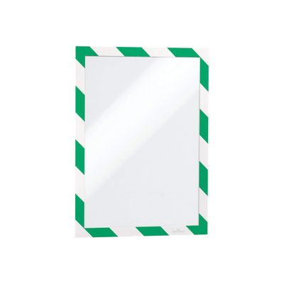 Durable Duraframe Security - 2 Cadres d'affichage bicolore - A4 - vert/blanc (encadrement magnétique)