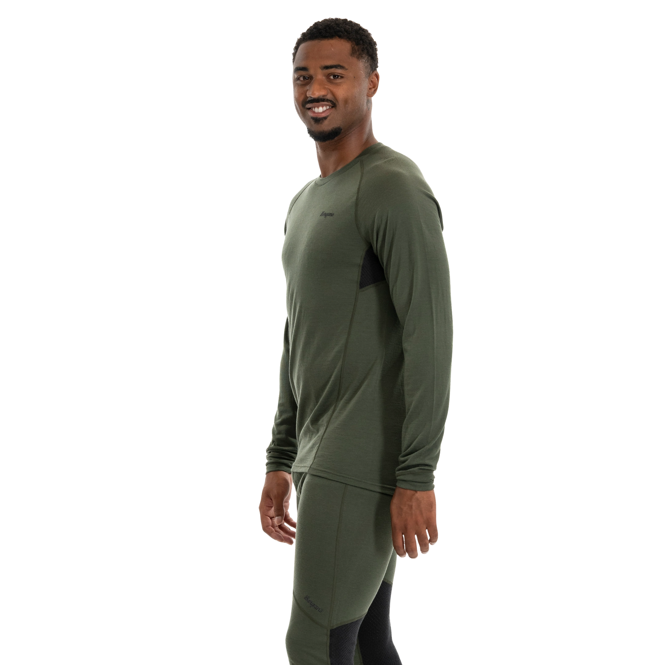 Inner:Pure Merino Long Sleeve Men Pine Forest / Dark Shadow Grey