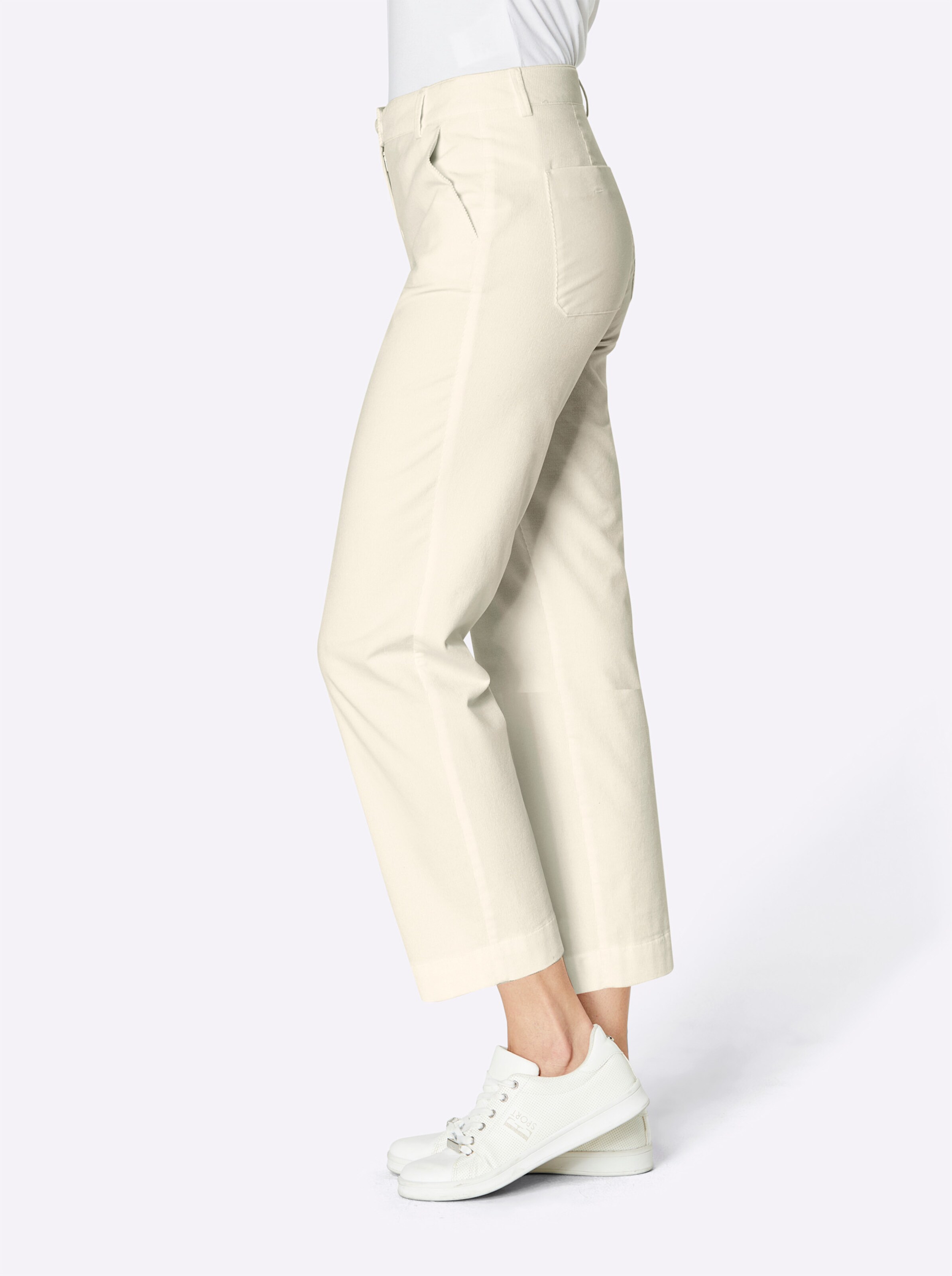 Stehmann Comfort line Baumwoll-Modal-Cordhose in ecru