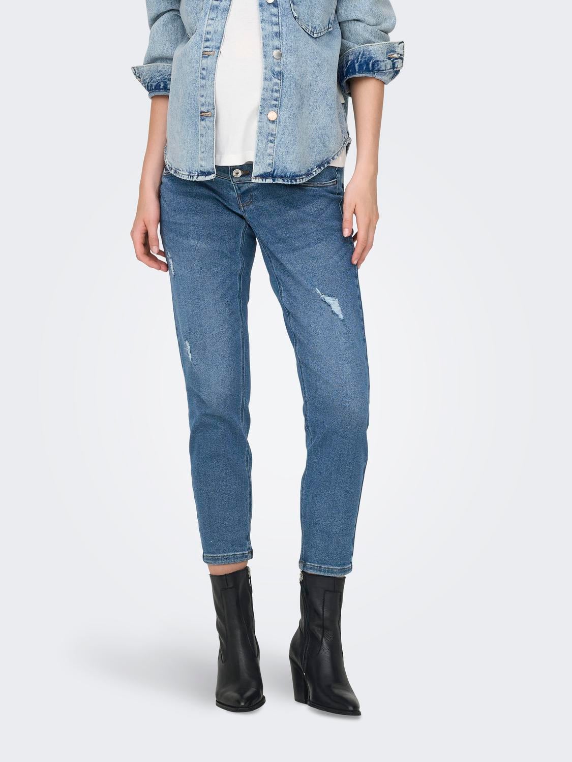 OLMCATWALK Hohe Taille Hohe Taille Jeans Light Blue Denim