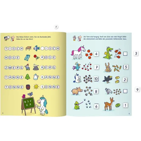 Coppenrath Verlag Lernerfolg Vorschule: Sticker-Lernspaß (Feen&Einhörner)