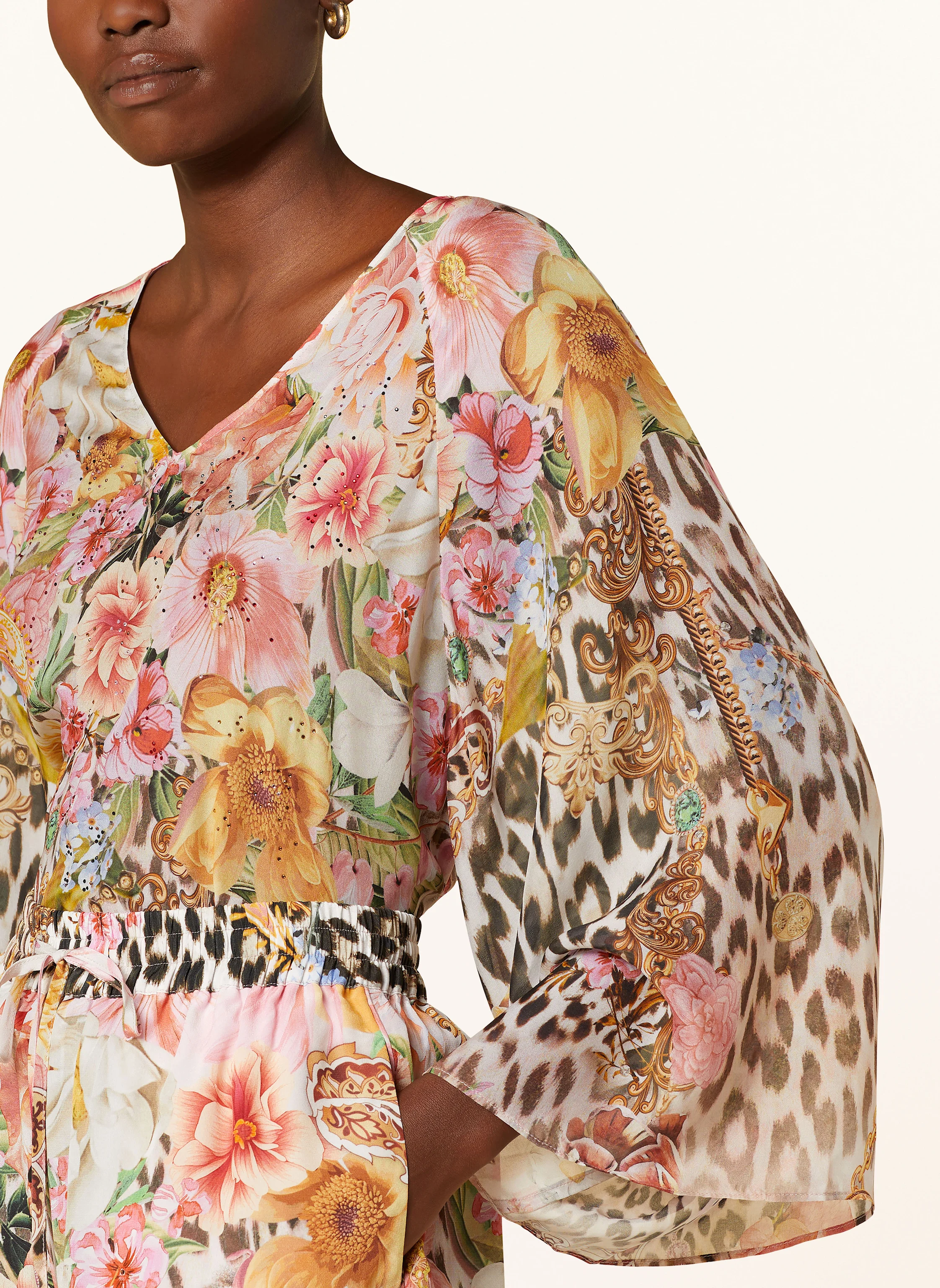 Princess GOES HOLLYWOOD Seidenbluse mit Schmucksteinen