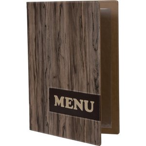 Protège-menus DESIGN WOOD, A4, marron