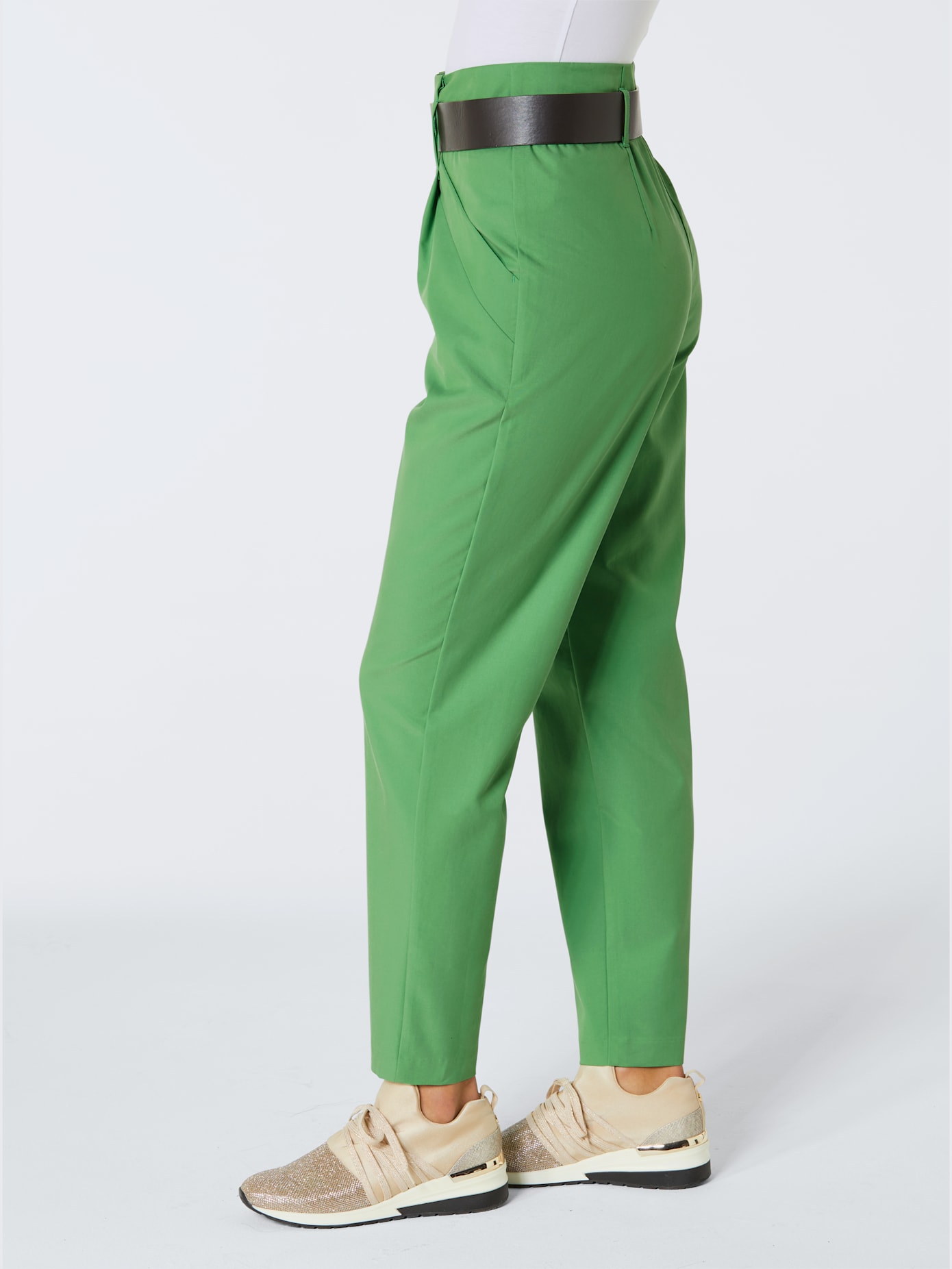 Pantalon à pinces qualité tissée