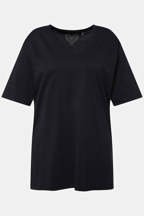 T-Shirt, V-Ausschnitt, Relaxed, Halbarm
