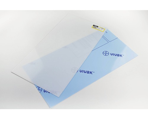 Vivak plaat transparant 0,6x250x500 mm