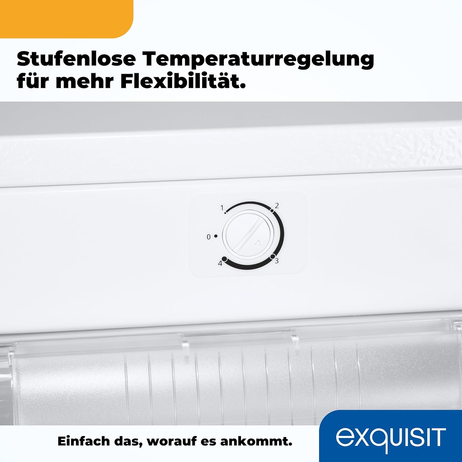 Exquisit Gefrierschrank, Tiefkühlschrank, 145 Liter, 55 cm breit, Gefrierschrank gross, 4-Sterne-Gefrierfach, GS5145-051D weiss