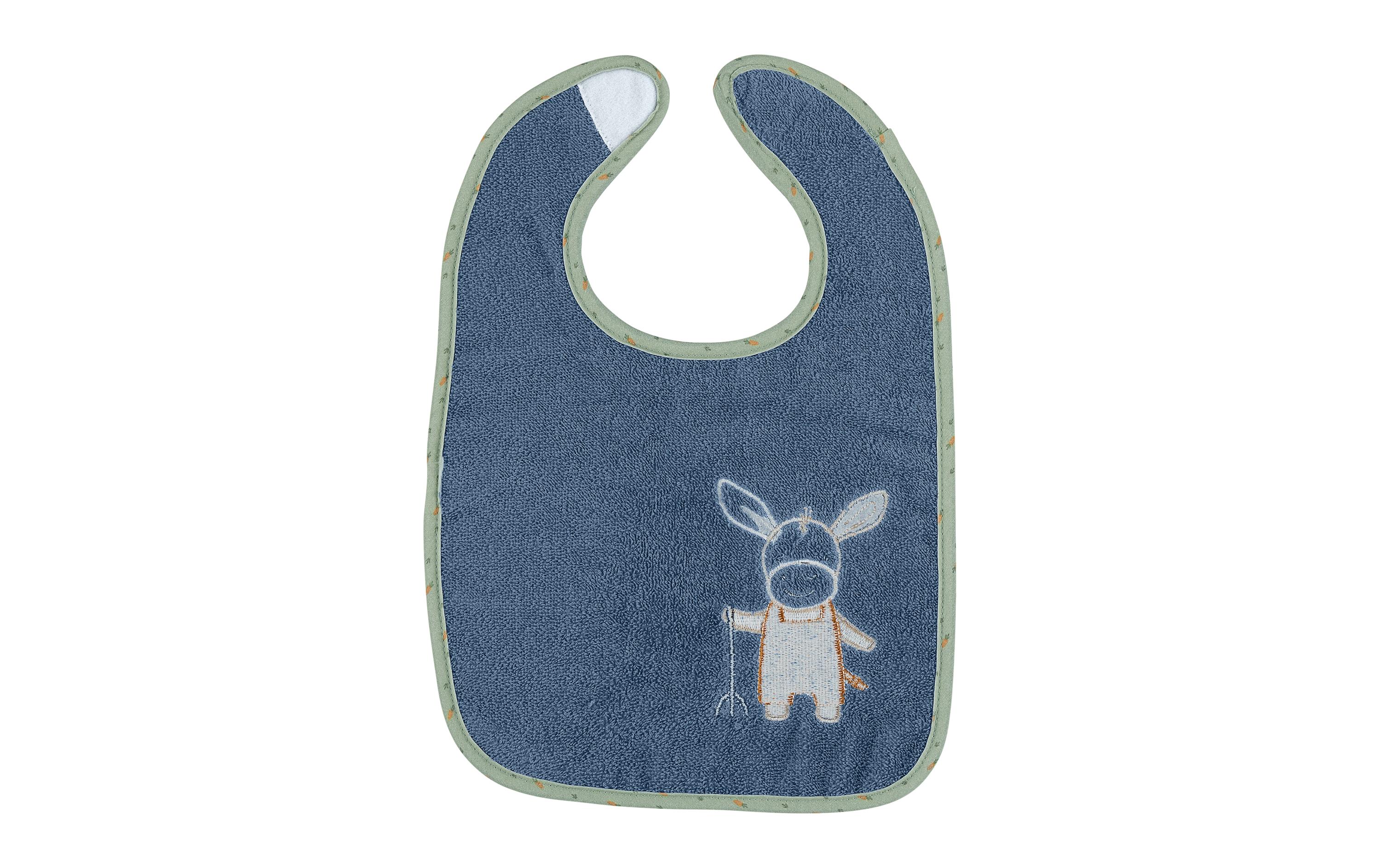 Lätzchen Emmilius 38 x 26 cmPraktisches Klettlätzchen mit appliziertem Stickmotiv