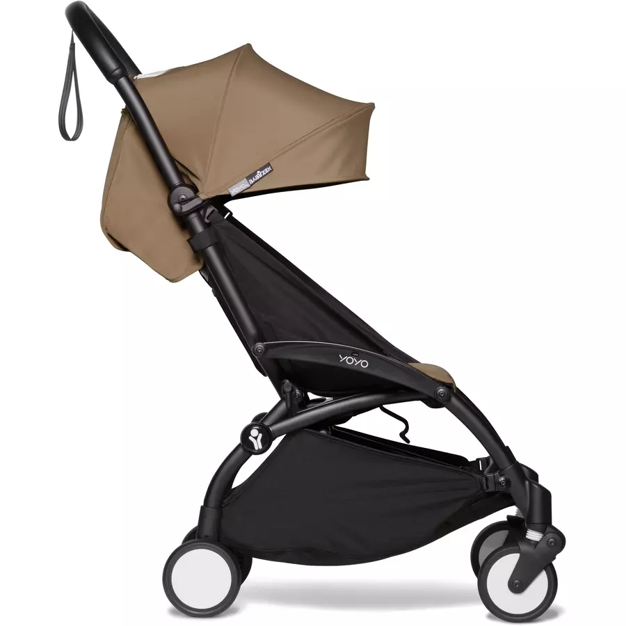 BABYZEN Kinderwagen YOYO2 6+ Black mit Textilset Toffee und Backpack YOYO Black