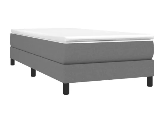 Sommier à lattes de lit Gris foncé 90x190 cm Tissu