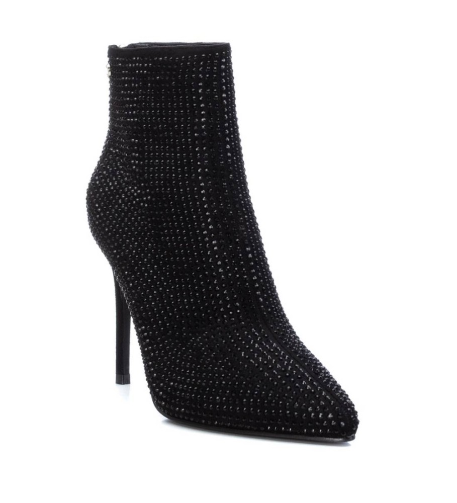 Botas de cano curto Xti 142176 pretas - Altura do salto: 10 cm -