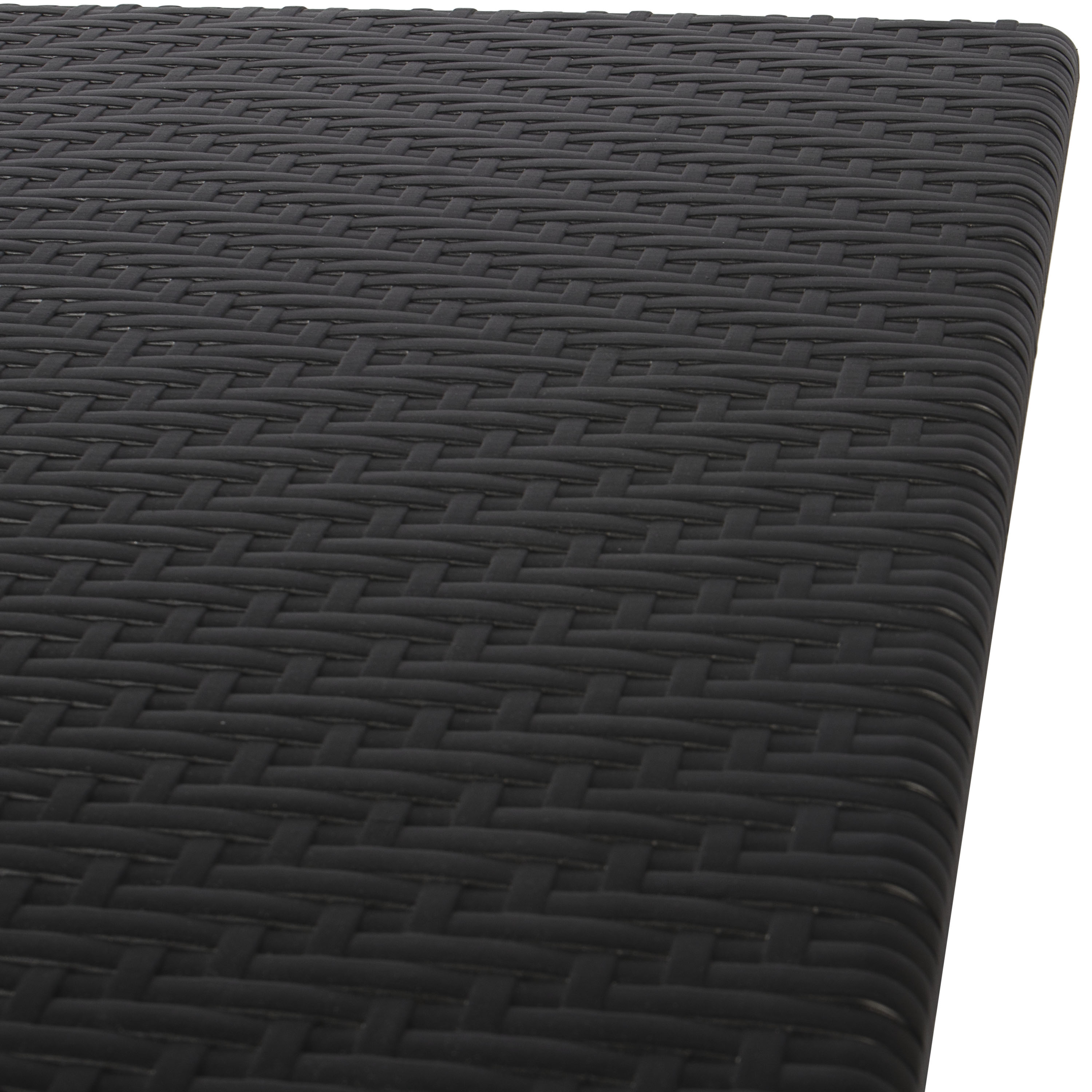 Vanage HDPE Rattantisch eckig schwarz, versch. Farben