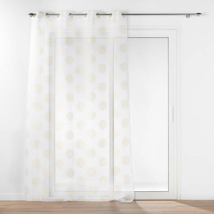 PANNEAU OEILLETS 140X280CM VOILE METALLISE SIXTINE OR