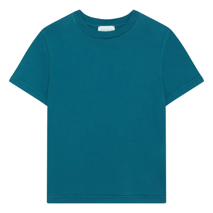 SMALLABLE BASICS T-Shirt Garçon Manches Courtes Coton Bio | Vert canard