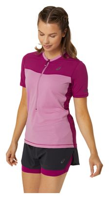Maillot manches courtes Femme Asics Fujitrail Run Rose