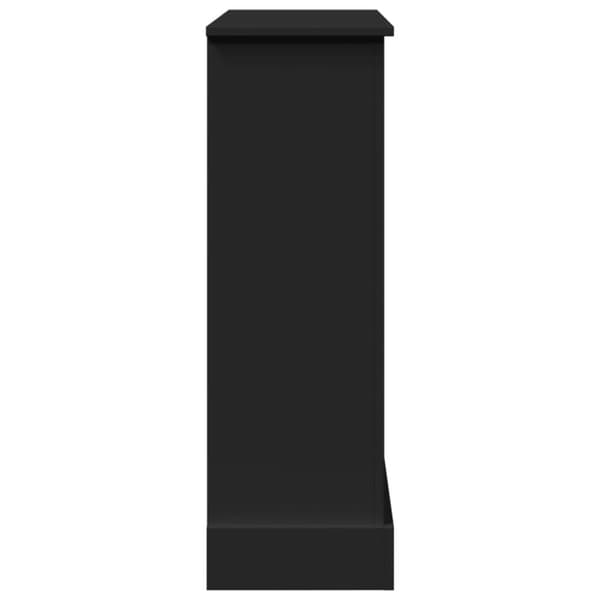 vidaXL Peisramme svart 90x30x90 cm konstruert tre