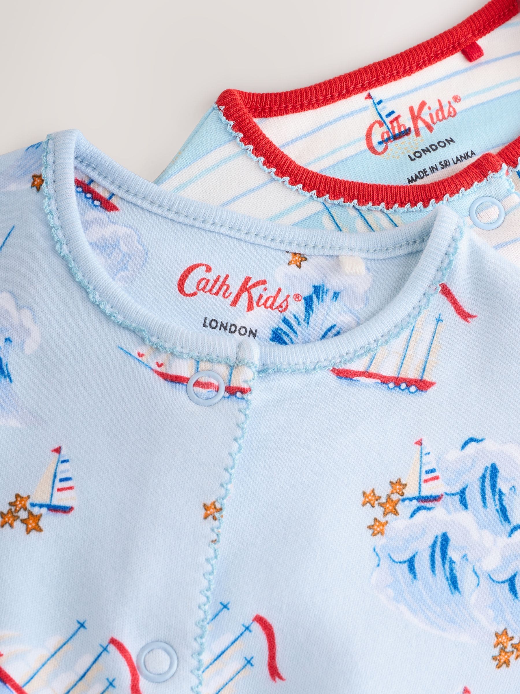 Blauw/wit nautisch - Cath Kidston Baby 100% Katoenen babypyjama 2 Set