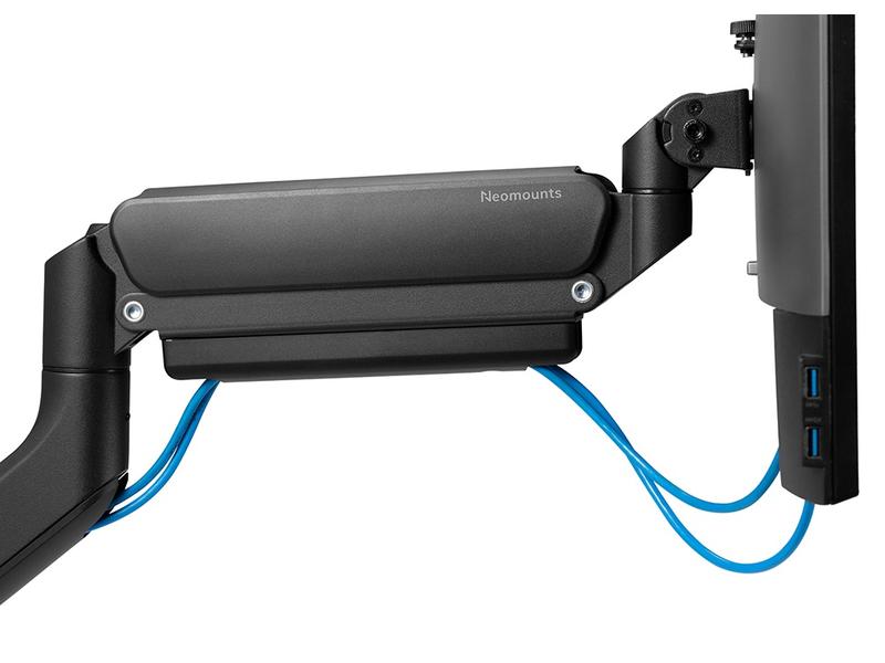 NEOMOUNTS Tischhalterung DS70-450BL1 bis 15 kg – Schwarz Vollbewegliche Monitorhalterung für einen Flachbildschirm bis zu 42