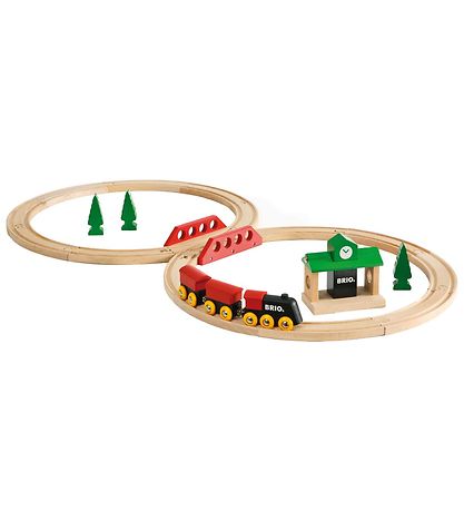 BRIO Classic Eisenbahnset - 22 Teile - Holz 33028