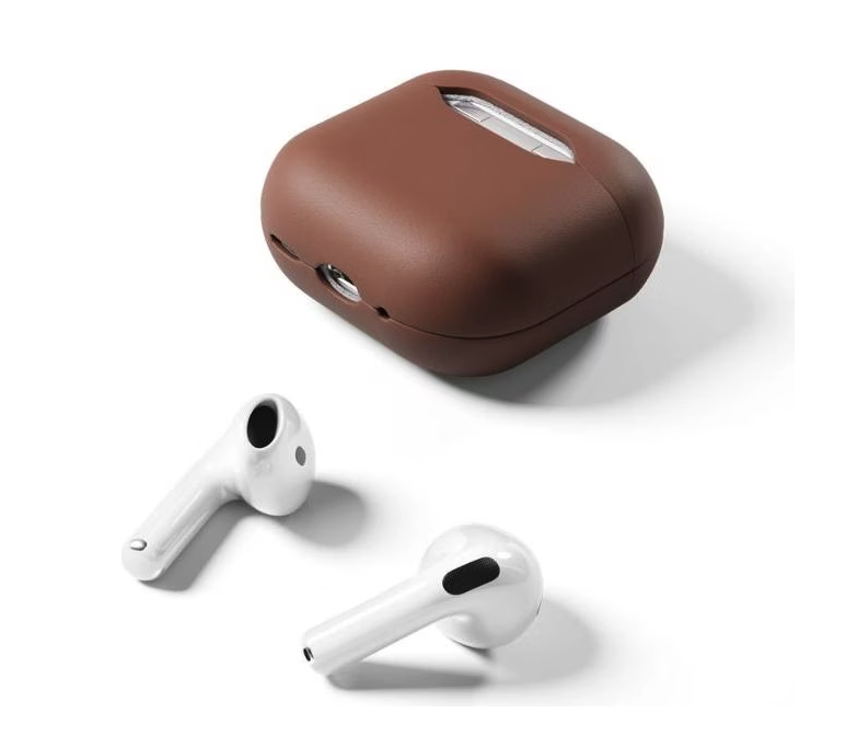AirPods 4 Echtleder Hülle (9911131700007) - Dunkelbraun