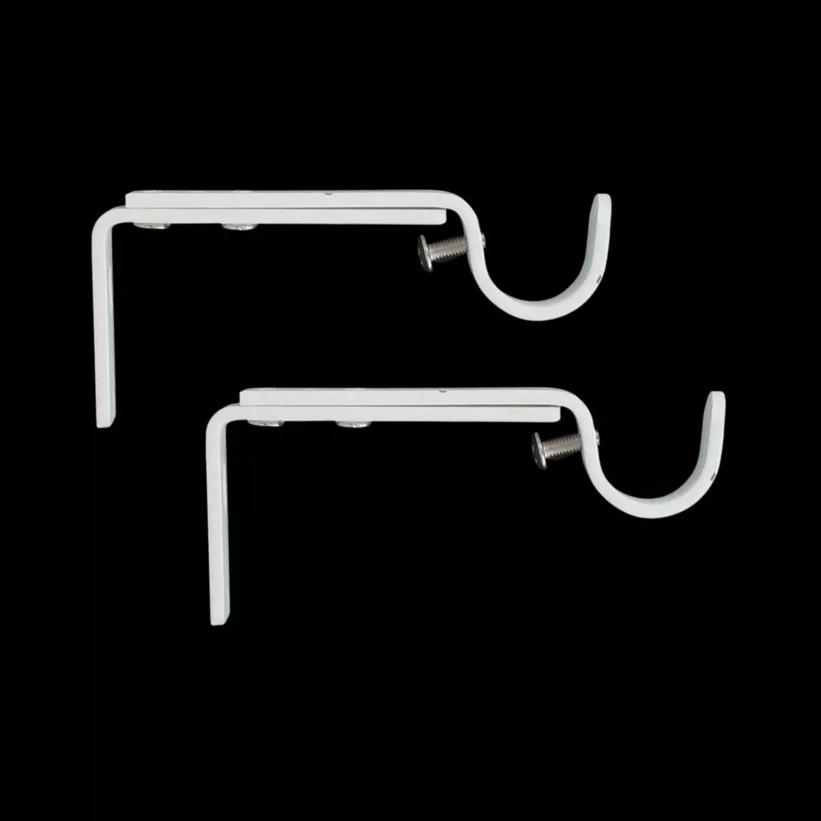Lot de 2 supports tringles extensibles (L110 - L150 / D20 mm) Jim gouttière Blanc mat