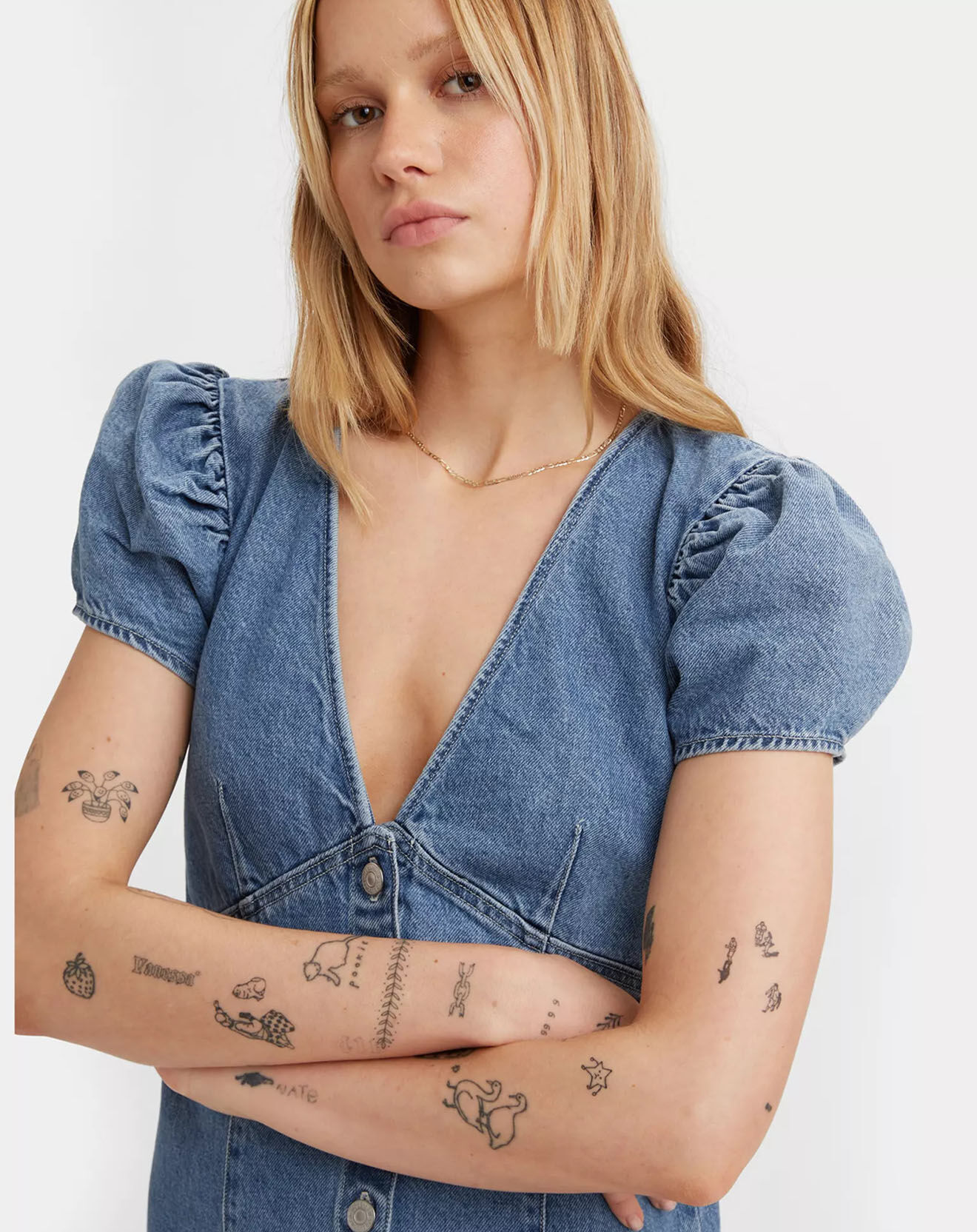 Levi's® Robe en jean courte Erin 90's bleue