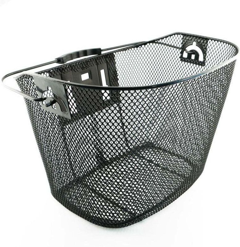 Metalen zwarte fietsmand 34 x 25 x 26 cm