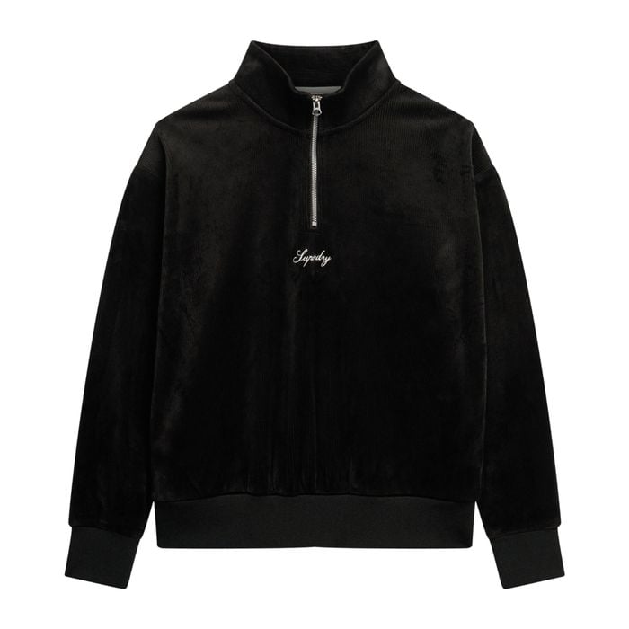 Superdry Country Club Velours Half Zip Trui Dames