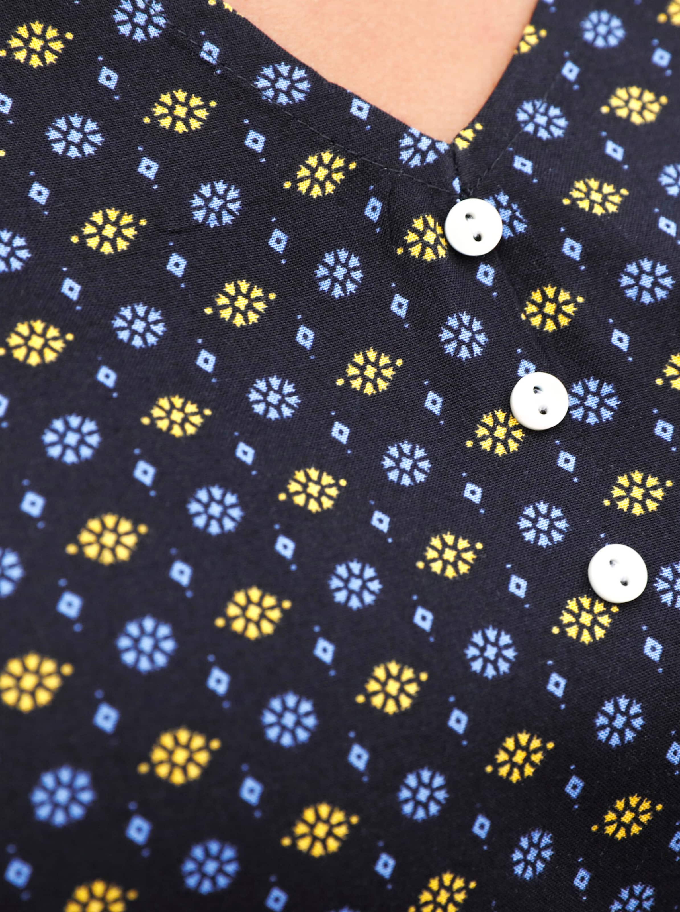 Schlupfbluse in marine-bedruckt
