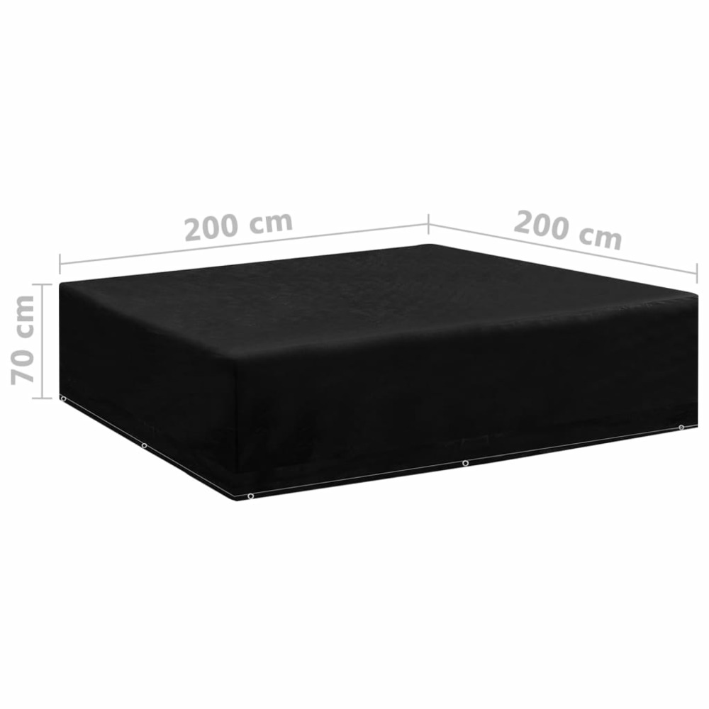 Housses de salon de jardin 2 pcs 8 œillets 200x200x70 cm