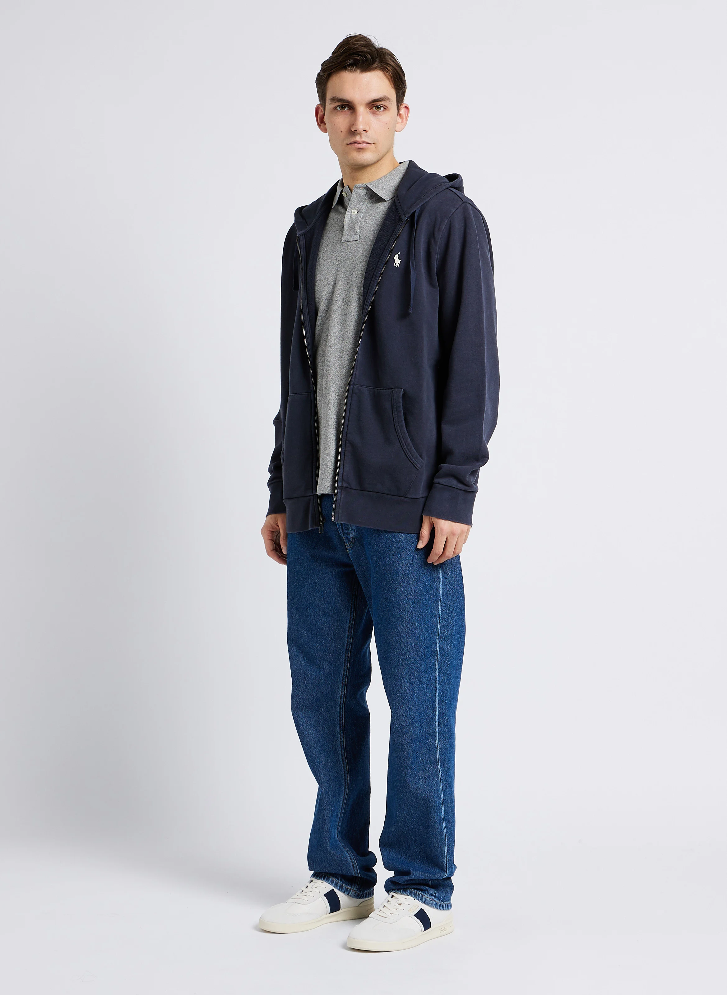 Polo slim-fit en coton | Gris