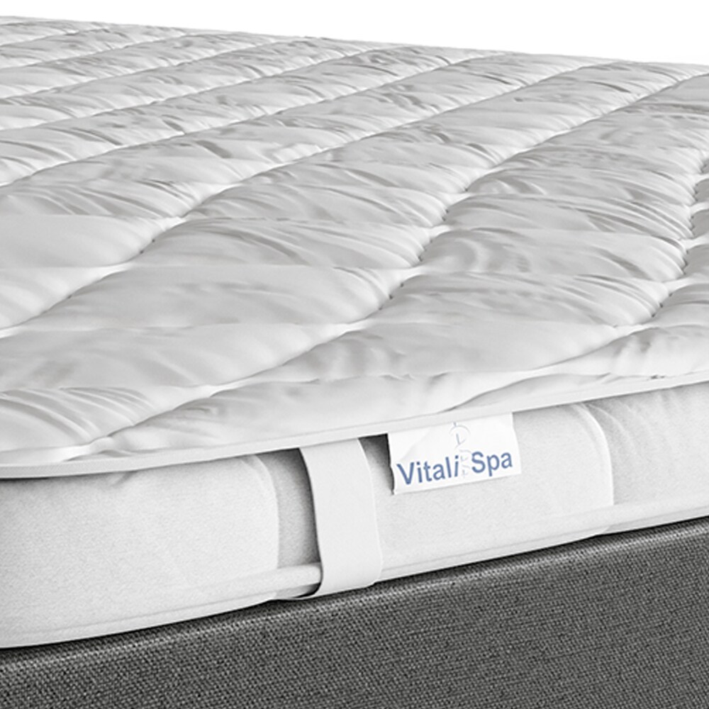 VitaliSpa Topper Matratzenschoner 160x200 cm Matratzen-Auflage weiß Microfaser