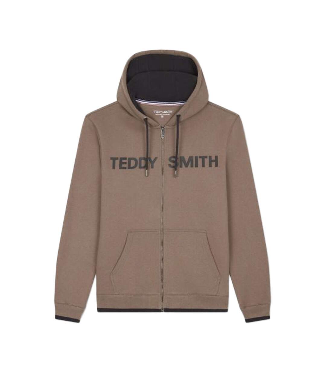 Sweat à capuche Zippé Marron Homme Teddy Smith Giclass Hoody