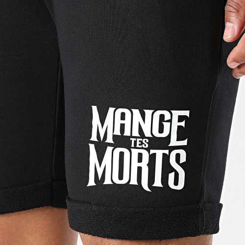 Short Jogging Mange Tes Morts Noir Blanc