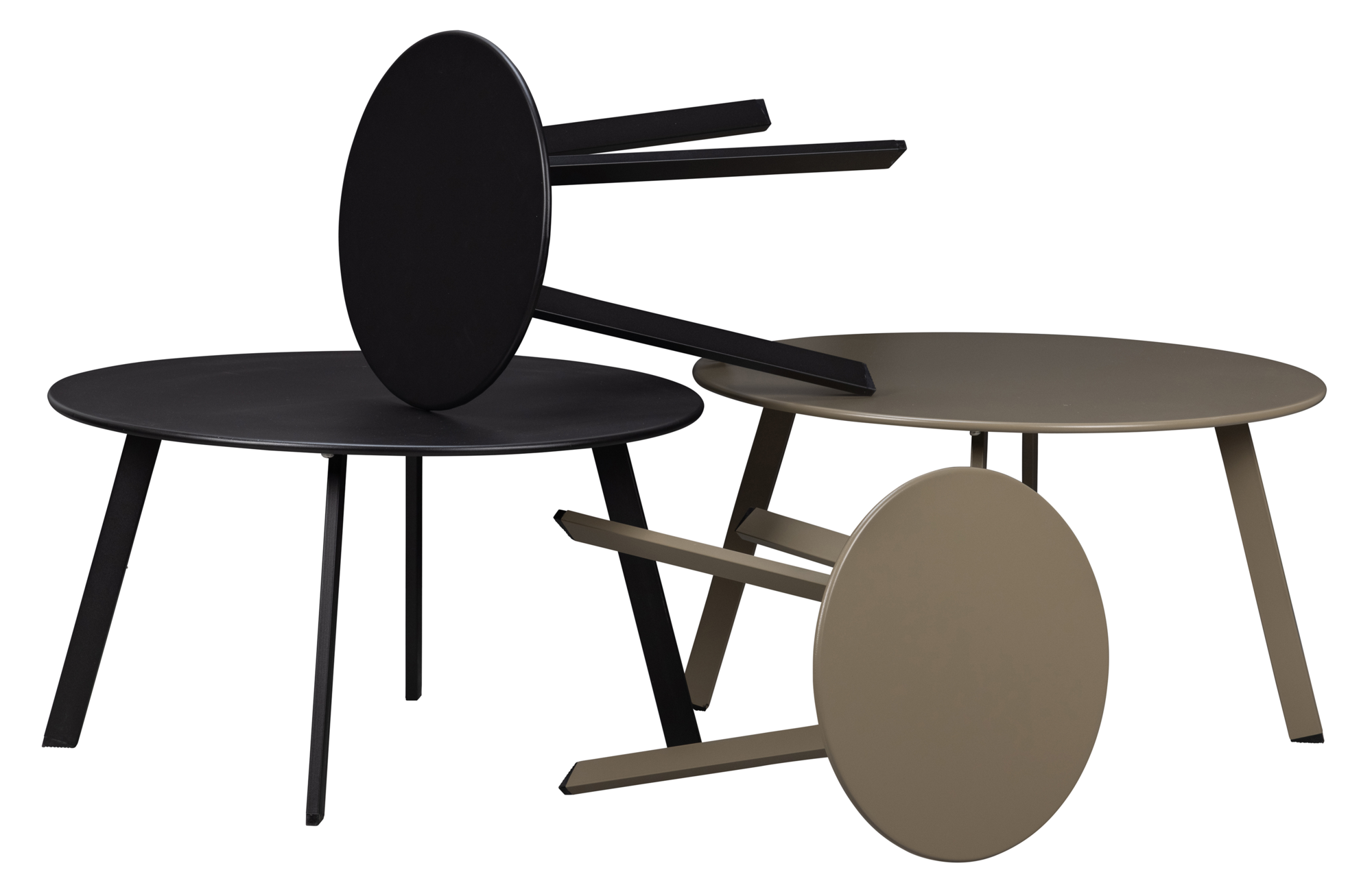WOOOD bijzettafel Fer metaal Fer bijzettafel metaal zwart Ø70cm