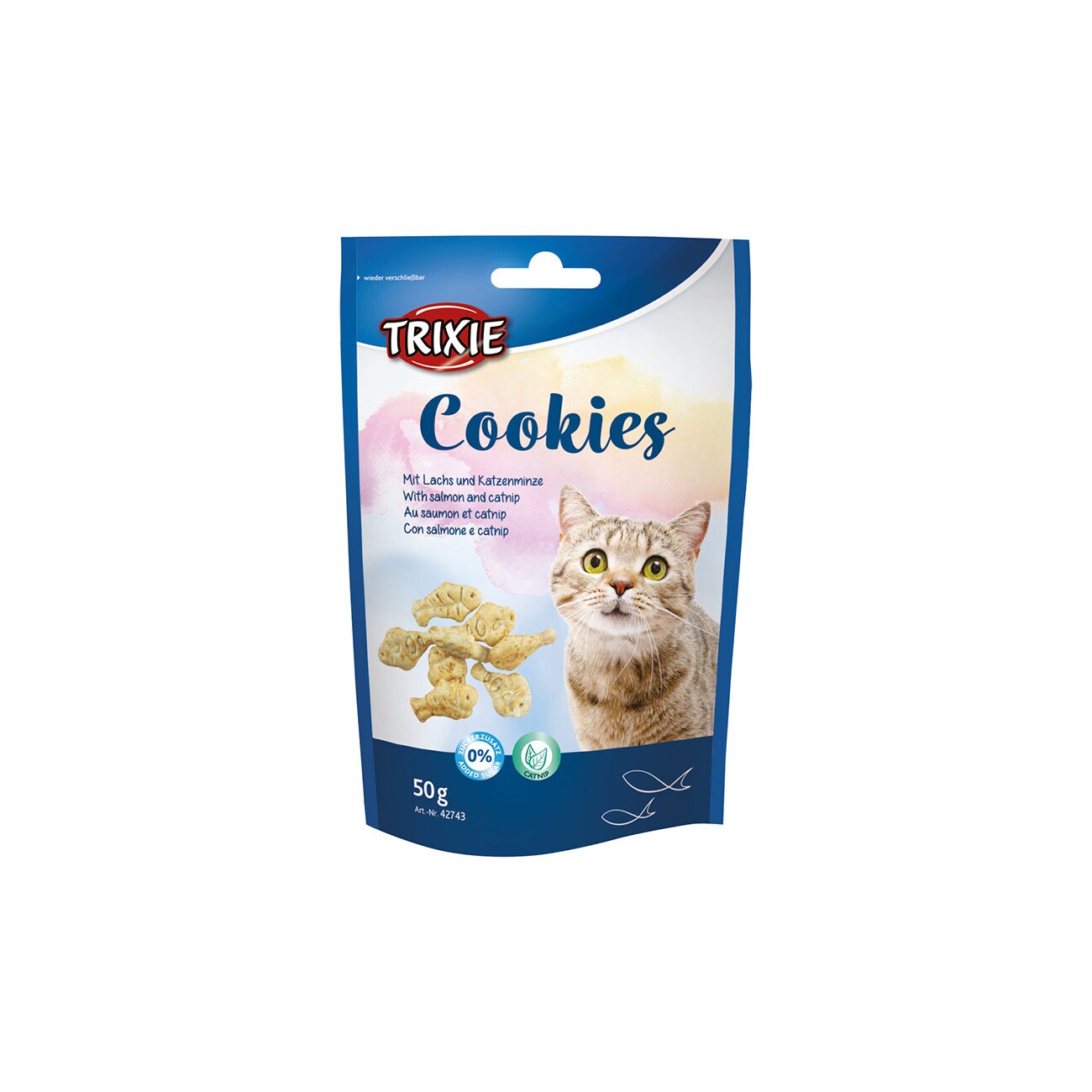 Trixie Cookies mit Lachs u. Catnip 6x50g