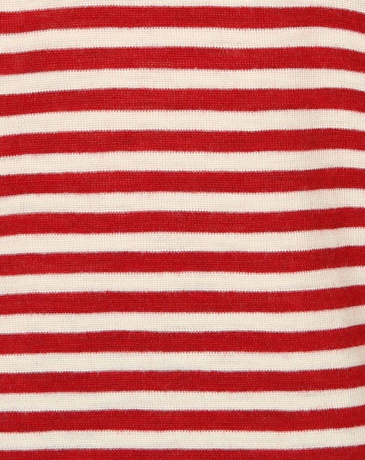Woll-Langarmshirt BAKids gestreift in rot melange